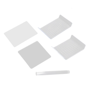 4Pcs Acrylic Clay Sheet Board with Acrylic Clay Roller for Clay Shaping Sculpting Stamping Portable Clay Modelling Tool