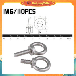 10Pcs Eye Bolt Stainless Steel / Baut Gantung M6