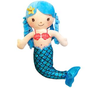 JPTD Cute Children Accompany Sleeping Doll Stuffed Plush Toys Mini Doll Pillow Cartoon Animal Princess Ragdoll Stuffed Toys Mermaid Plush Toy