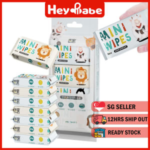【MINI Pack】Baby Hand & Mouth Wet Wipes | Mini Portable Wet Tissue | Disposable 64 Sheets | HEYBABE