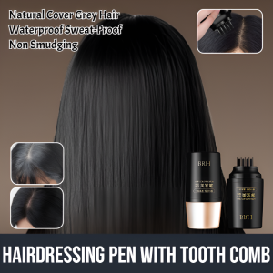 Hairdressing Pen With Tooth Comb Waterproof Sweat-Proof Supplement Hair Root Dye Comb Home Hair Coloring Tool