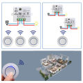 Kebidumei 433MHz Rf Remote Control Switch AC 220V 10A Relay Receiver Can Connect Traditional Switch and Wireless Push Button Wall Panel. 