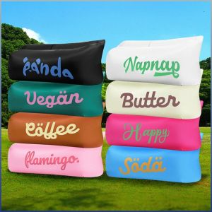 Outdoor portable lazy inflatable sofa water beach grass park air bed sofa foldable sleeping bag