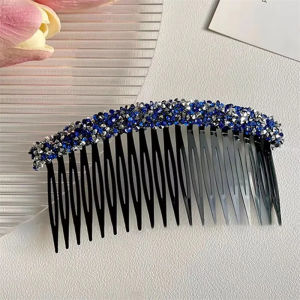 Korean Invisible Rhinestone U Shape Hair Comb Shiny Hairband Hair Styling Accessory Head Headdress Broken Hair Finishing Tools