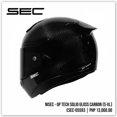 SEC Nisec Full Face Motorcycle Helmet – Gloss Carbon (XS–XXL)
