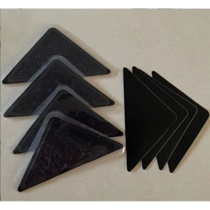 Triangle Washable Reusable Rug Gripper Anti-skid Rubber Mat Non Slip Patch Tape for Tile Floors Carpets Corners Pad