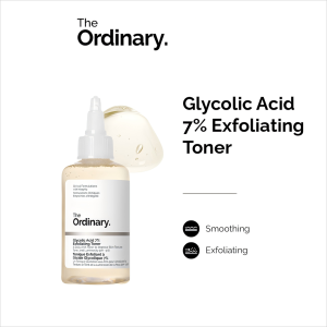 The Ordinary Glycolic Acid 7% Exfoliating Toner - 240mL | Smooth Skin AHA Toner