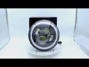 1/2pcs Car LED Headlight 45W Ultra Bright 7000K Fog Work Angel Eye Spot Lamps DRL Daytime Running Lights 12V-36V Auto Headlamp for Car