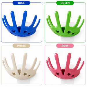 Waterproof Hand Shape Wall Mounted Soap Holder Sponge Storage Rack Bathroom Kitchen Organizer