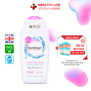 [Chính Hãng] Dung Dịch Vệ Sinh Phụ Nữ Femfresh Soothing Wash 250ml - Hỗ Trợ Các Vấn Đề Vùng Kín Giúp Sạch Thơm Tươi Mới