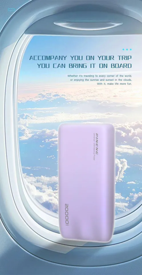 New color Pineng Powerbank Pn733 Micro USB & Type C Input with