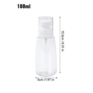 30/60/100ml Refillable Perfume Spray Bottles / Portable Mini Alcohol Atomizer for Travel / Clear PET Liquid Containers Bottles