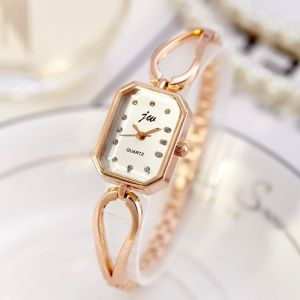 นาฬิกาควอตซ์แฟชั่นของผู้หญิงสร้อยข้อมือสายเหล็กของผู้หญิงนาฬิกาแฟชั่นนักเรียนสไตล์เกาหลีใหม่