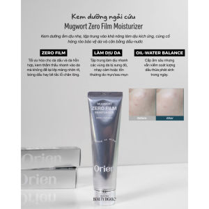 Line dưỡng ngải cứu ORIEN MUGWORT ZERO FILM - ra đời như một giải pháp toàn diện đáp ứng hoàn hảo tiêu chí: Làm sạch sâu làm dịu mụn sưng đỏ nhưng vẫn đảm bảo bề mặt da thoáng nhẹ tuyệt đối.