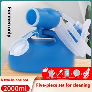 HEROX 2000ML 4PCS FULL SET 2 Way Large Capacity Tube Urinal with Hose Bedpan Male Urine Bottle with Lid Urinal H0054