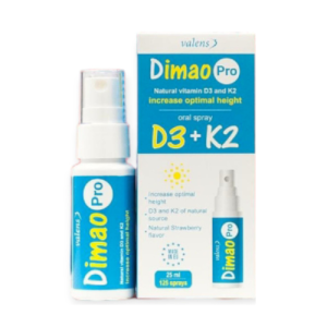 Dimao Pro D3K2 Chai 25ml - Bổ Sung Vitamin D3 K2 Dạng Xịt Tăng Hấp Thu Canxi Tăng Chiều Cao Cho Bé
