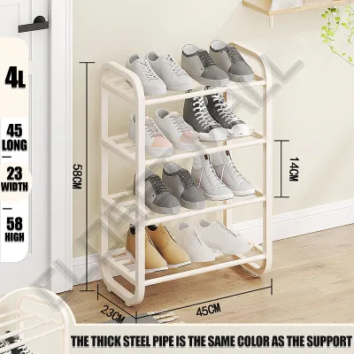 4/5 Layer Simple Stainless Steel Shoe Rack Shoe Cabinet Organizer Box Storage Student Dormitory or Home Assembled Shoe Rack Organizer