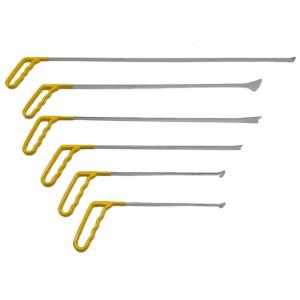 6Pcs Car Body Dents Repair Tool Professional Push Rod Hooks Stainless Dents Repair Tool Crowbars Hand Tool