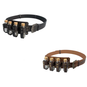 Renaissances Leather Belt Cork Bottles Accessories Halloween Party Cosplay Costumes Medieval Knight Costume Kit