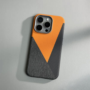 Sanptoch เคสโทรศัพท์สำหรับ Magsafeสำหรับ iPhone 16 15 14 13 Pro Max หนัง & ผ้าใบและเนื้อคาร์บอนไฟเบอร์สำหรับ iPhone 16 Pro Max เคสกันกระแทกหรูพร้อมห่วงเลนส์โลหะ