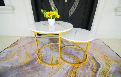 Meja Tamu Minimalis 1 SET Eren / Meja Minimalis / Meja Teras / Coffe Table/ Meja Bulat Ruang Tamu Aesthetic