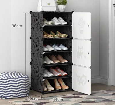 Tủ Giày Dép Lắp Ghép Thông Minh Kiểu Mới 4-6-8 Ngăn Mỗi Ngăn Đựng Được 2 Đôi Giày