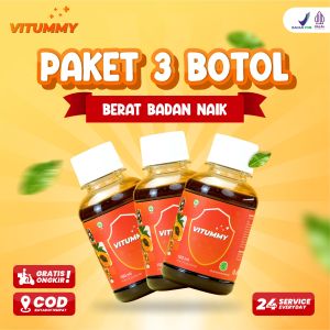 Paket Nafsu Makan Naik dan Berat Badan Anak Bebas Cacingan 3 Botol Madu Vitummy - Madu Herbal atasi Anak Cacingan dan membuat anak lahap makan serta menjaga daya tahan tubuh menjadi kuat terhindar dari penyakit Madu Vitummy Original Solusi Anak Cacingan