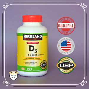 Kirkland Vitamin D3 50 mcg (600 softgels) EXP JULY 2027