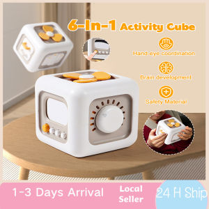 6 in 1 Magic Cube Baby Puzzle Busy Ball Cube Toys Sensory Busy Board Baby Practice Skills Drawer Cube Educational Toys Childrens Day Gift