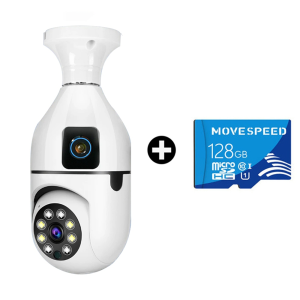 CCTV Bulb Camera Dual Lens 360° Panorama 1080P HD Wireless Auto Tracking With Audio And Speaker Outdoor Smart Cameras