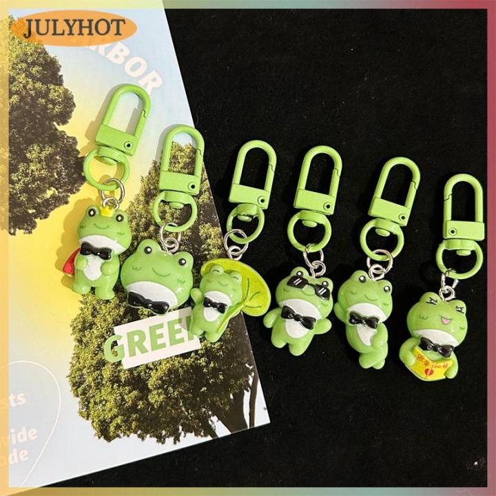 JULYHOT Cute Cartoon Green Frog Keychain Lovely Animal Keyring Handbag ...