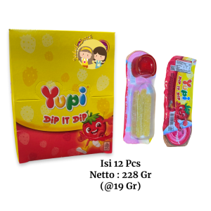 Yupi DIP IT DIP 12 X 19 Gr Rasa Stoberi Yupi Colek by Jadoel Snack