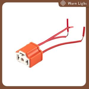 Warm Light H4 Three-plug Headlight Socket Lamp Socket Bulb Socket Flasher Socket