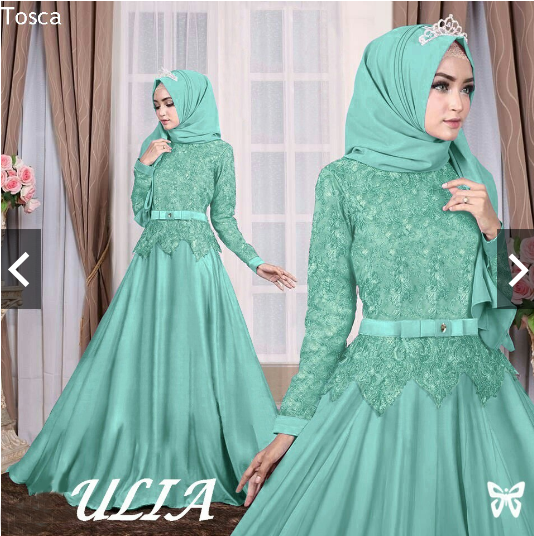 TG Gamis Syari Pesta Brukat Premium Fashion Kondangan Muslimah Seragam