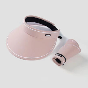 FU  Topi Visor Lipat Pantai Outdoor Pelindung Panas Anti UV Untuk Pantai Topi Golf Knit Wanita Musim Panas Import