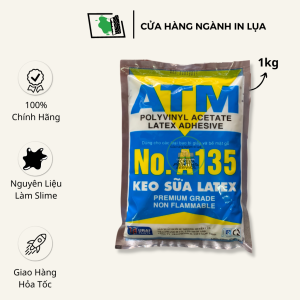 Keo sữa ATM dán giấy dán tường dán da simili đa năng 1kg nguyên liệu làm Slime