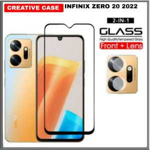 PROMO PAKET 2 INC 1 Tempered Glass INFINIX ZERO 5G 2023 / INFINIX ZERO 20 2022 Premium Screen Guard Anti Gores Kaca Full Cover