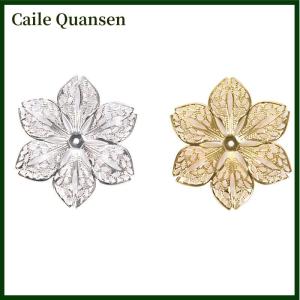 Caile 50ชิ้น เซ็ตลวดลายดอกไม้งานฝีมือจี้ DIY การค้นพบเครื่องประดับ