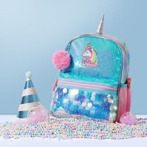 Sunveno Reversible Sequin Bag Backpack Unicorn Girls School Bags Kindergarten Schoolbag Best Gift for Girls