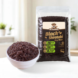Mr.Squirrel 3kg Low Carb Black Shirataki rice Low Carb 0 Fat 0 Sodium No-Cook Konjac rice Brown rice
