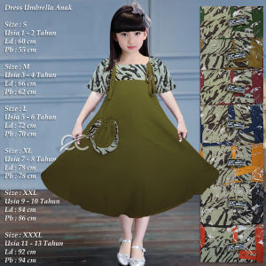 Homedress Daster Anak Umbrella Motif Macan Tali Serut Lengan Rumbai Usia 1 - 13 Tahun Baju Anak Couple Claressa Collection