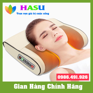 Máy massage cổ vai gáy 16 bi hồng ngoại đa năng BM-G38 Gối mát xa cổ với chất liệu da cao cấp