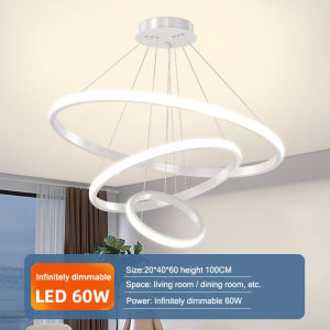 GOGEOUS NEW chandelier modern design 3 color dimming ceiling light with remote chandelier light  high ceiling led pendant light nordic chandelliers for living room dinning room bedroom Restaurant