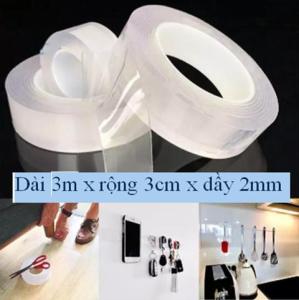 [HCM]LOẠI DÀI 3M - Băng keo 2 mặt đa năng trong suốt dán cuộn 3m trên mọi bề mặt siêu chắc chắn tiện lợi