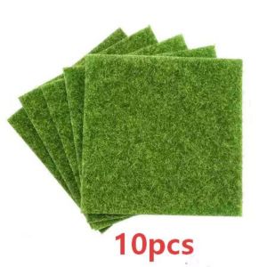 10pcs 15x15cm Simulation Lawn Moss Micro Flocking Turf Decoration For DIY Mini Garden Crafts