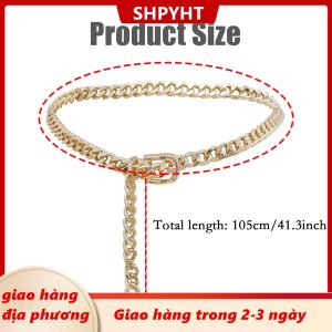[COD] SHPYHT Giao hàng địa phương 1 cái phụ nữ của chuỗi vành đai kim loại eo chuỗi ăn mặc thắt lưng kim loại vành đai có thể điều chỉnh