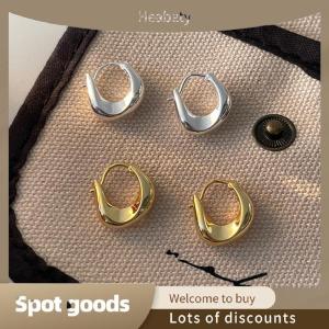Heabety Fashion Women Ear Hoop Earrings Versatile Sweet Girl Trendy Earrings Fashion Jewery Allergy Party New Year Gifts Accessories