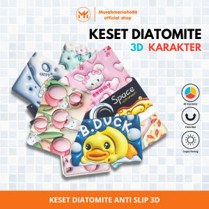MM - Keset Kaki 3D Diatomite Anti Slip (TIDAK TIMBUL) - Keset Kamar Karakter 3D -  Motif Lucu - Keset Anti Slip dan Nyerap Air Anti Bakteri