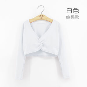 Trẻ em múa ba lê khăn choàng ba lê Bộ đồ dài tay khăn choàng hàng đầu mùa thu cô gái múa ba lê Áo khoác nhỏ ấm áp