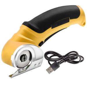 Gunting Elektrik Tanpa Kabel Ditingkatkan Mesin Geser Putar Elektrik 4V Kain Kardus Plastik WZH